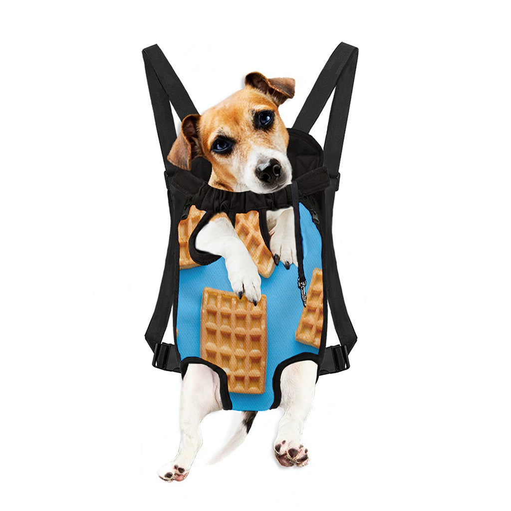 Fresh Waffles Print Pet Carrier Backpack