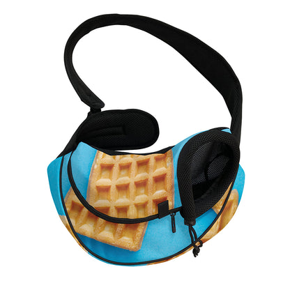 Fresh Waffles Print Pet Sling Carrier