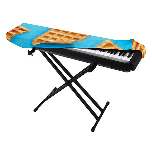Fresh Waffles Print Piano Keyboard Cover