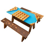 Fresh Waffles Print Picnic Table Cover
