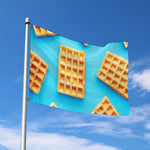 Fresh Waffles Print Polyester Flag