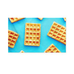 Fresh Waffles Print Polyester Flag