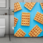 Fresh Waffles Print Polyester Shower Curtain