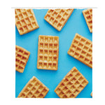 Fresh Waffles Print Polyester Shower Curtain