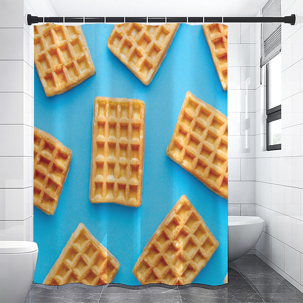 Fresh Waffles Print Premium Shower Curtain