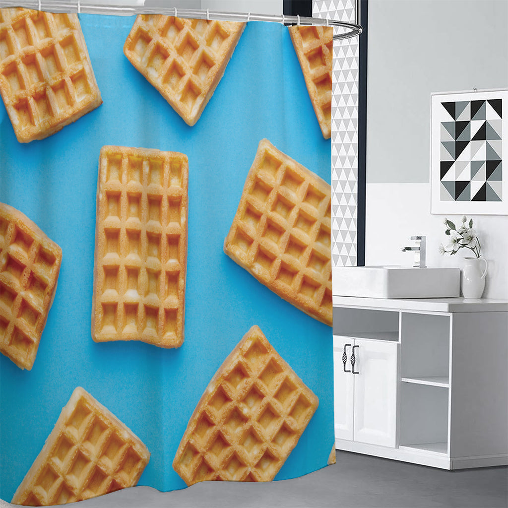 Fresh Waffles Print Premium Shower Curtain