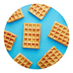 Fresh Waffles Print Round Blanket