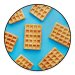 Fresh Waffles Print Round Floor Mat