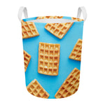 Fresh Waffles Print Round Laundry Basket