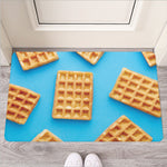 Fresh Waffles Print Rubber Doormat