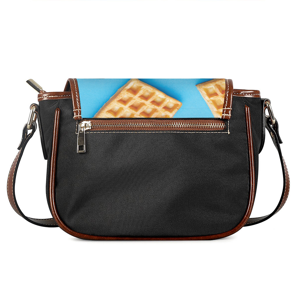 Fresh Waffles Print Saddle Bag