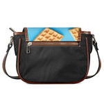 Fresh Waffles Print Saddle Bag