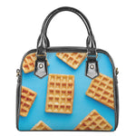 Fresh Waffles Print Shoulder Handbag