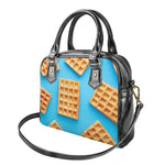 Fresh Waffles Print Shoulder Handbag