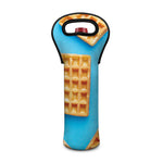 Fresh Waffles Print Single Neoprene Wine Tote