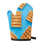 Fresh Waffles Print Single Oven Mitt