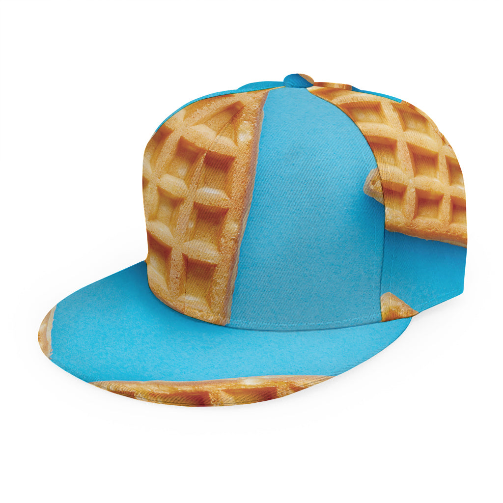 Fresh Waffles Print Snapback Cap