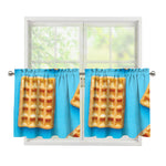 Fresh Waffles Print Tier Curtains
