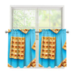 Fresh Waffles Print Tier Curtains