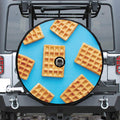 Fresh Waffles Print Tire Cover With Camera Hole