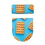 Fresh Waffles Print Toilet Lid And Tank Cover Set