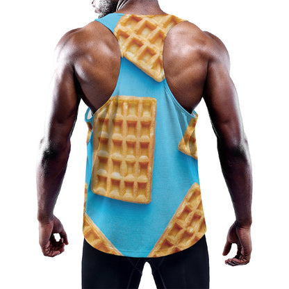 Fresh Waffles Print Training Tank Top