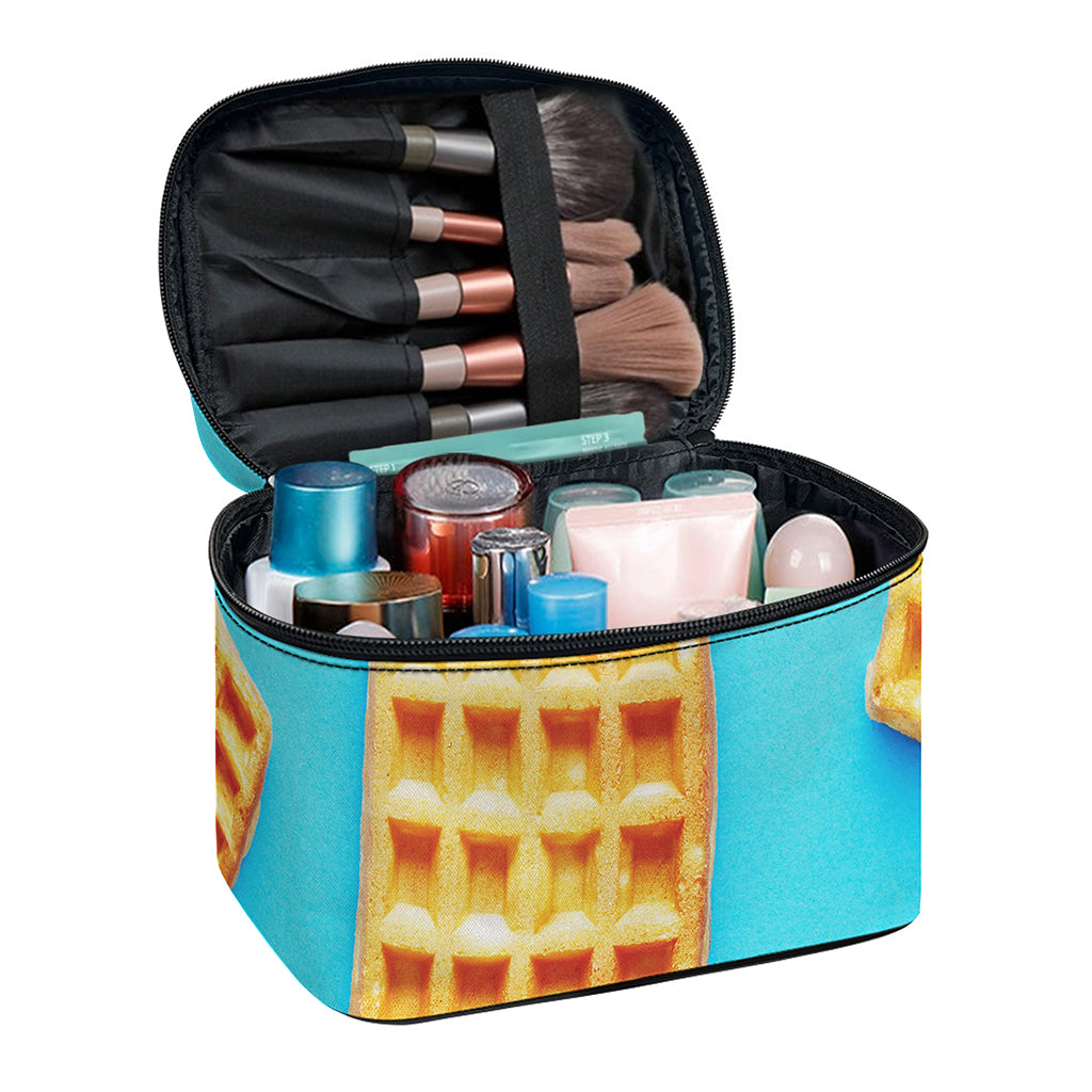 Fresh Waffles Print Travel Makeup Bag