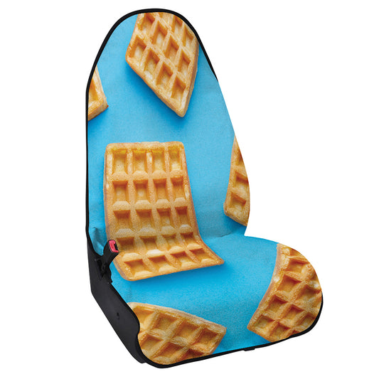 Fresh Waffles Print Waterproof Car Seat Cover
