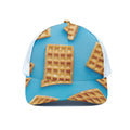Fresh Waffles Print White Mesh Trucker Hat