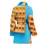 Fresh Waffles Print Women's Bathrobe