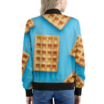 Fresh Waffles Print Women's Bomber Jacket