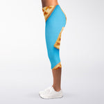 Fresh Waffles Print Women's Capri Leggings