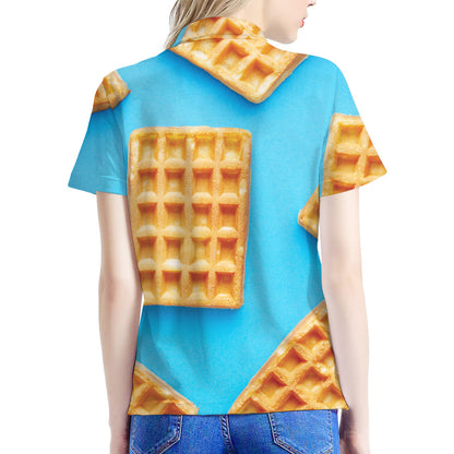 Fresh Waffles Print Women's Polo Shirt