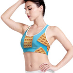 Fresh Waffles Print Women's Sports Bra