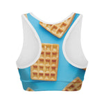 Fresh Waffles Print Women's Sports Bra