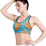 Fresh Waffles Print Women's Sports Bra