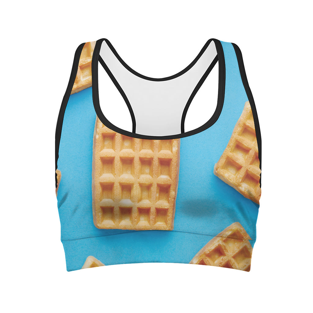 Fresh Waffles Print Women's Sports Bra