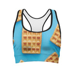 Fresh Waffles Print Women's Sports Bra