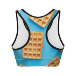 Fresh Waffles Print Women's Sports Bra