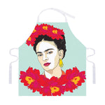 Frida Kahlo And Floral Print Adjustable Apron