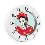 Frida Kahlo And Floral Print Alarm Clock