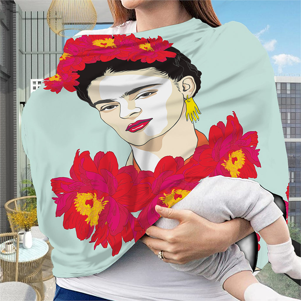 Frida Kahlo And Floral Print Baby Seat Cover
