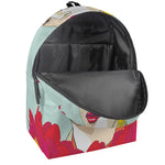 Frida Kahlo And Floral Print Backpack
