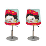 Frida Kahlo And Floral Print Bar Stool Covers