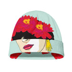 Frida Kahlo And Floral Print Beanie