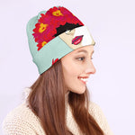 Frida Kahlo And Floral Print Beanie