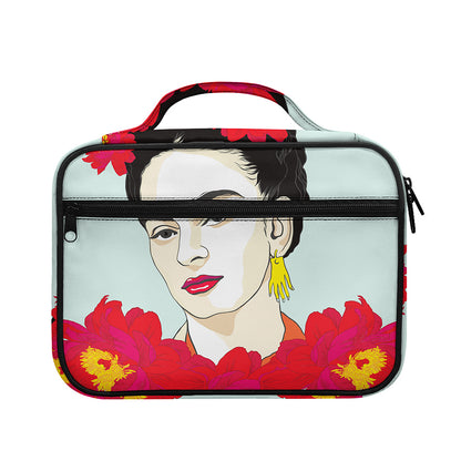 Frida Kahlo And Floral Print Briefcase Bible Bag