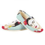 Frida Kahlo And Floral Print Casual Shoes