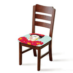 Frida Kahlo And Floral Print Chair Cushion Cover