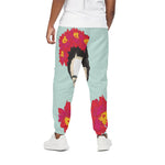 Frida Kahlo And Floral Print Cotton Pants